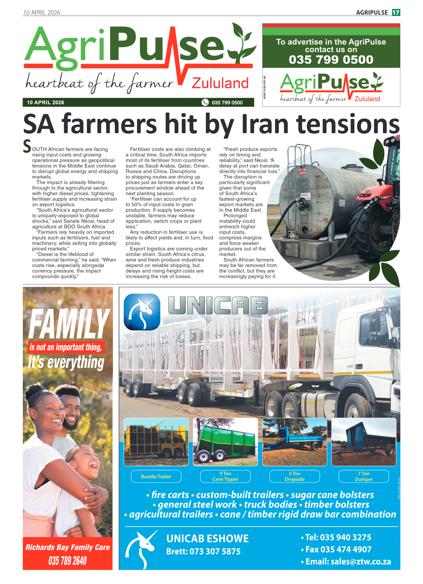 AgriPulse page 1