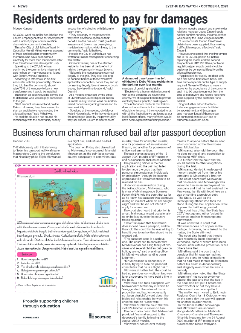 EYETHU BAY WATCH page 4