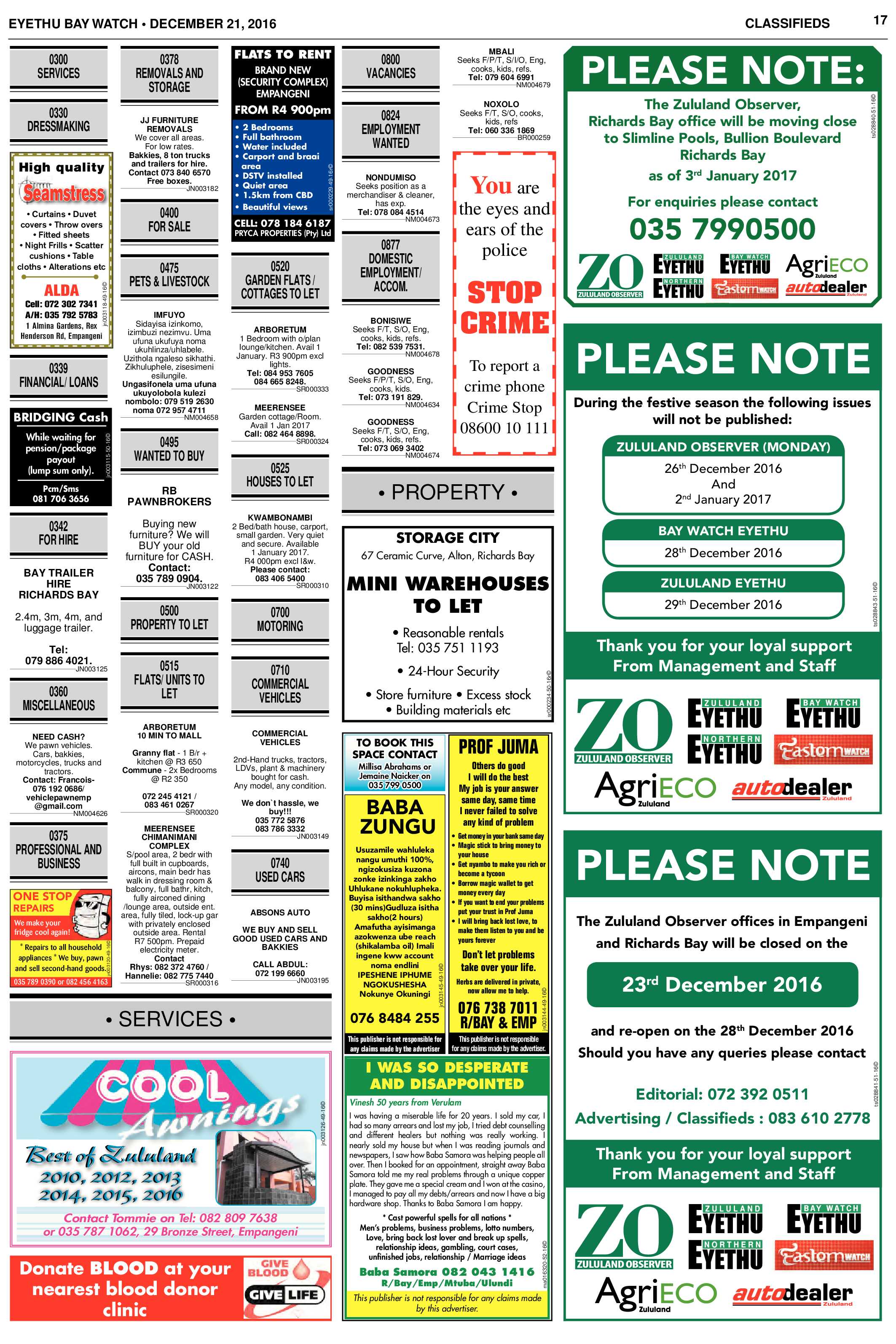 Eyethu BayWatch 21 December page 17