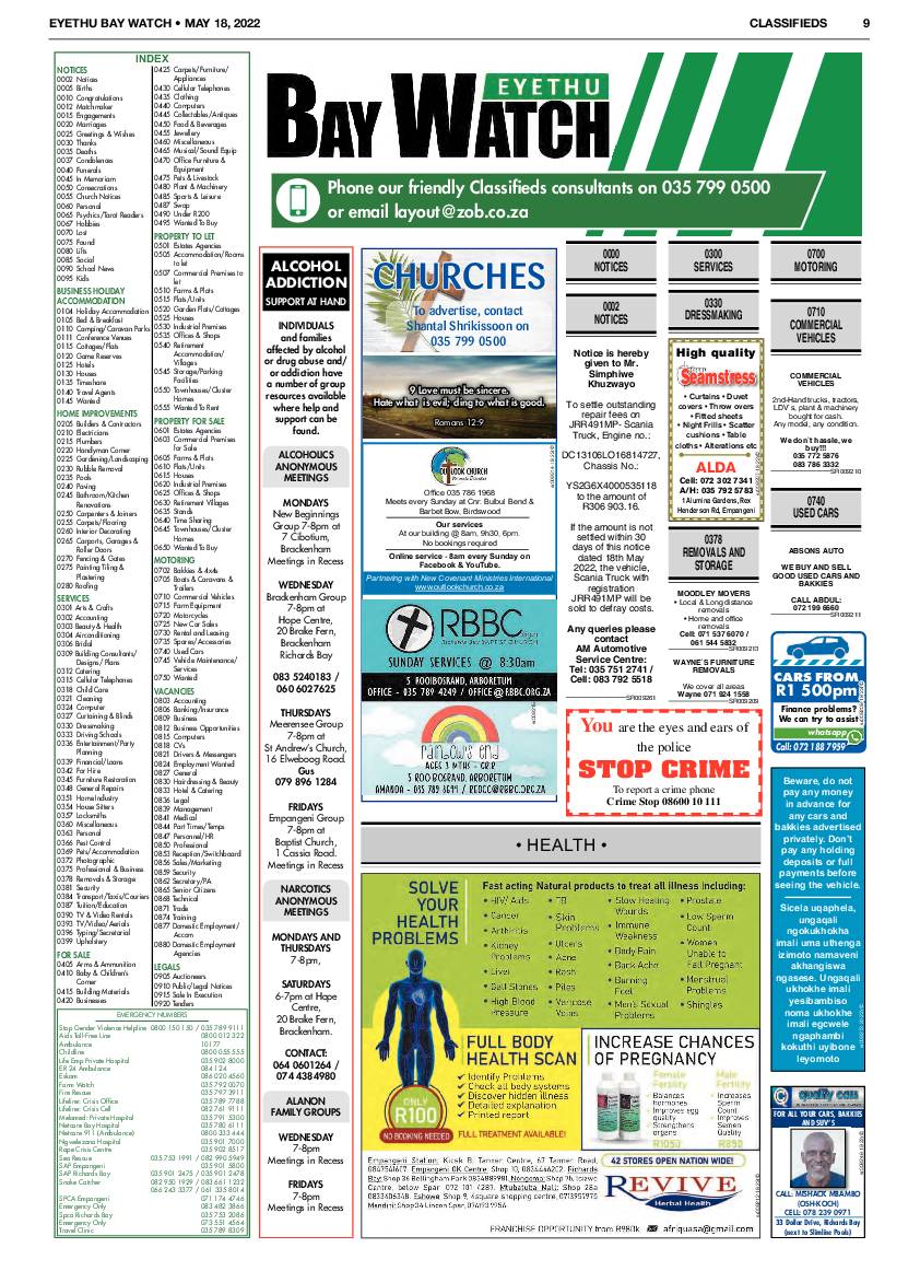 Eyethu Bay watch page 9