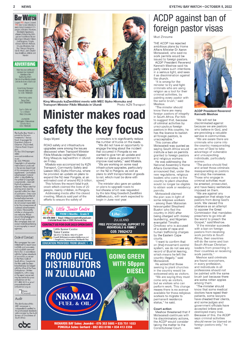 Eyethu Bay Watch page 2