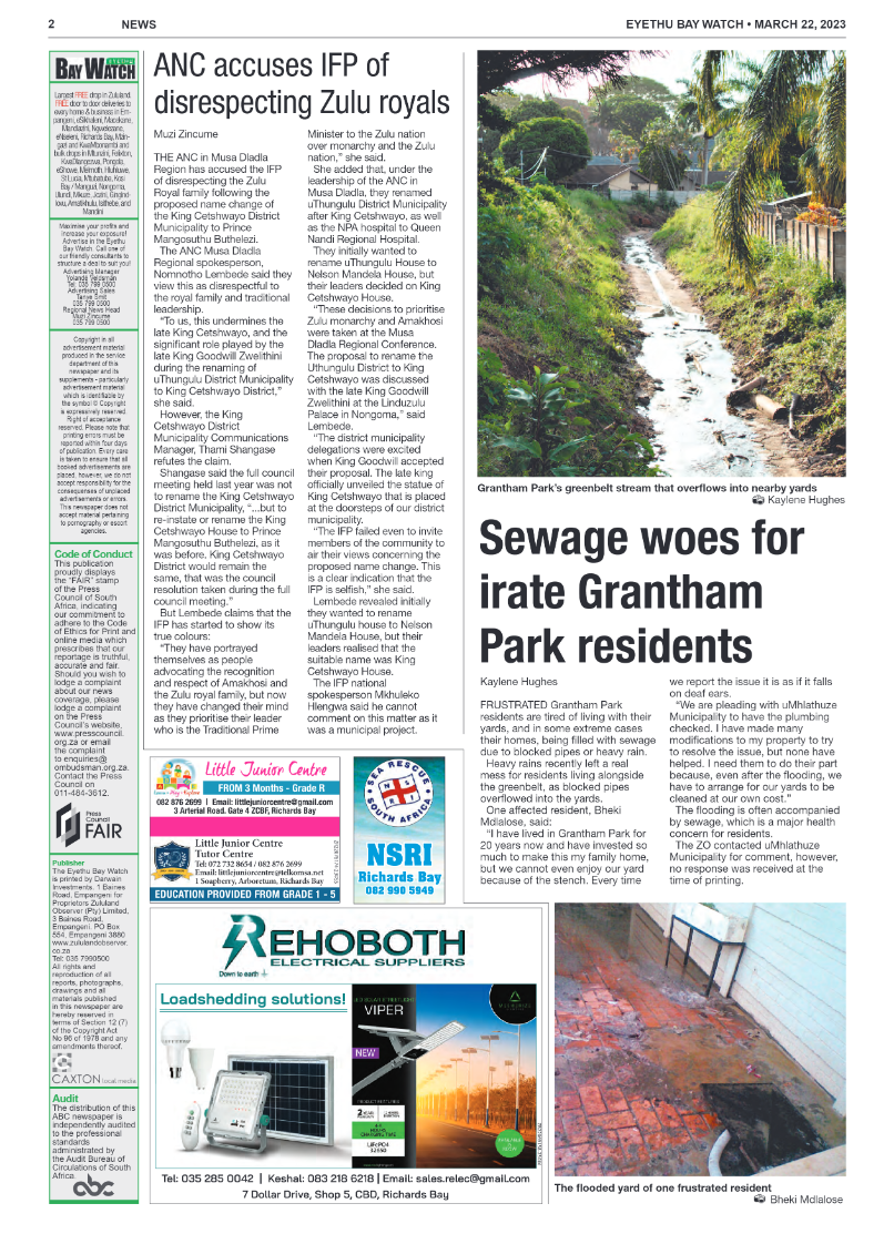 Eyethu Bay Watch page 2