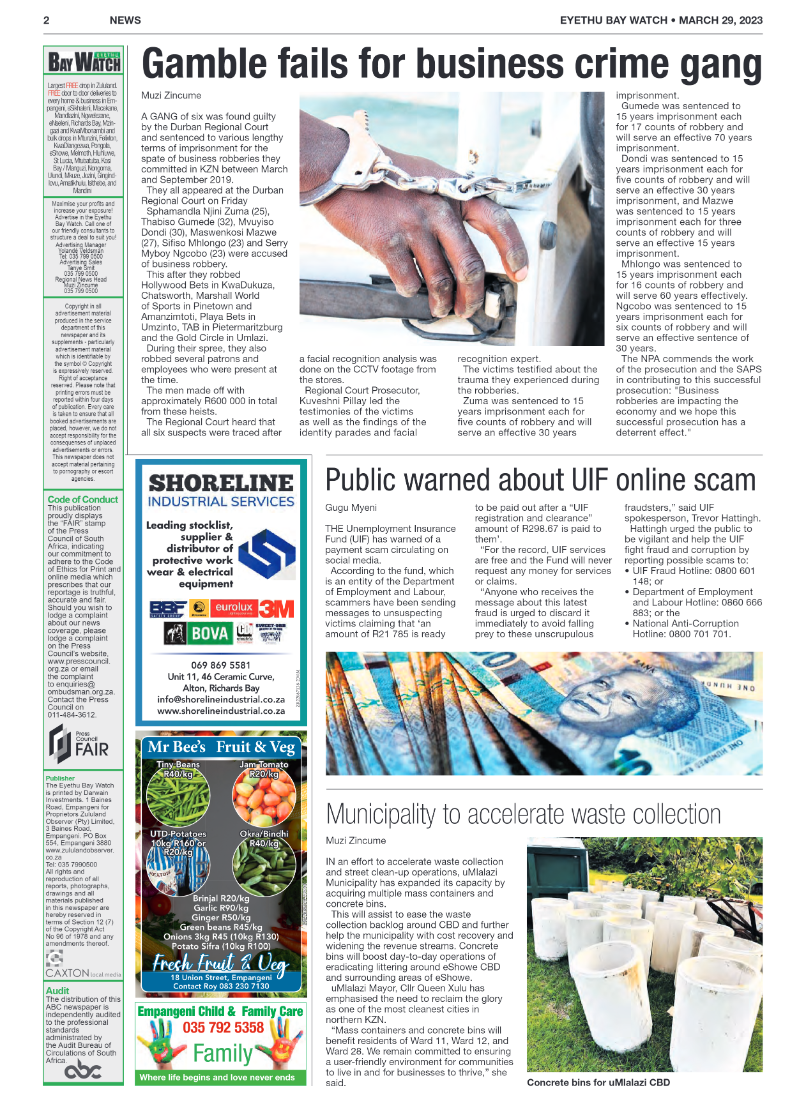 Eyethu Bay Watch page 2