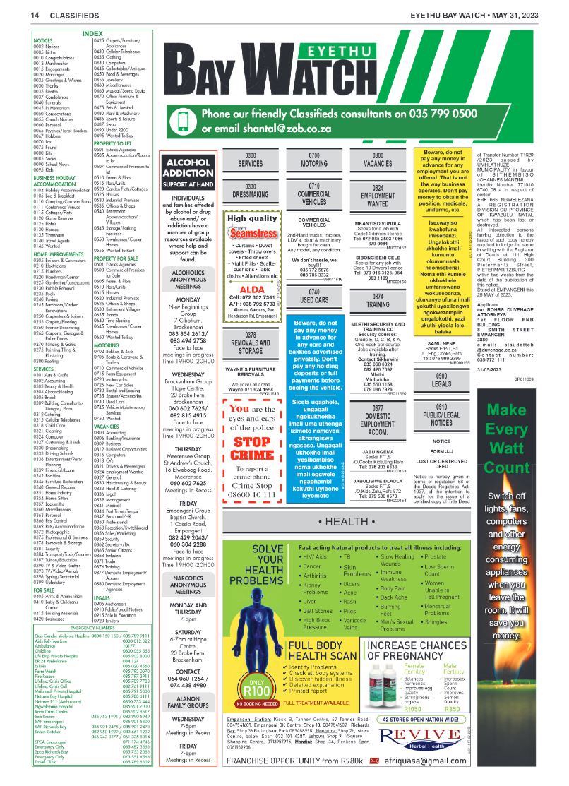 Eyethu Bay Watch page 14