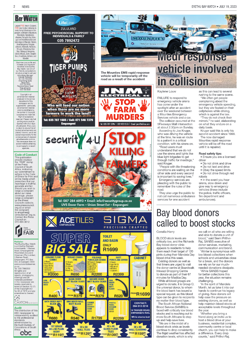 Eyethu Bay Watch page 2