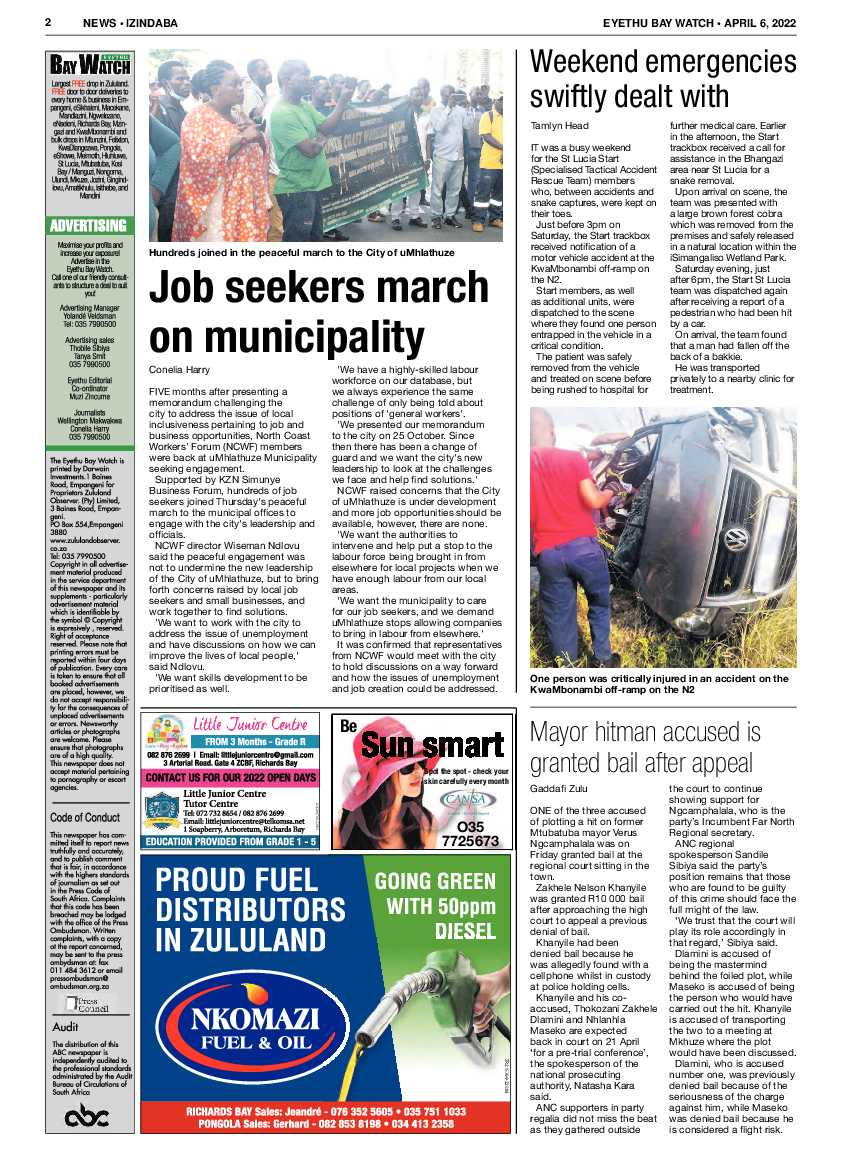 Eyethu Bay Watch page 2