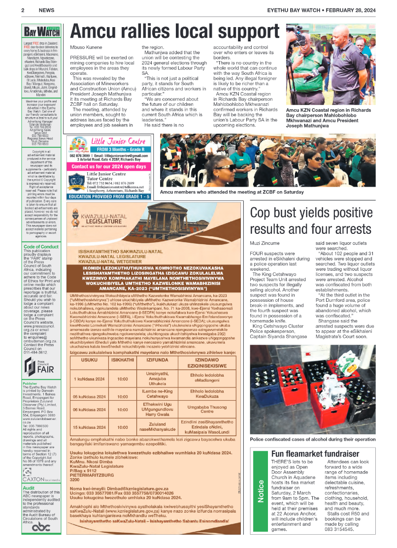 Eyethu Bay Watch page 2