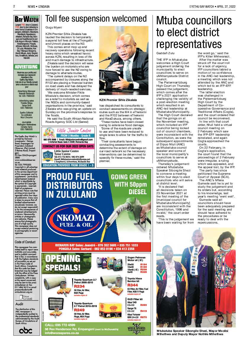 Eyethu Bay Watch page 2