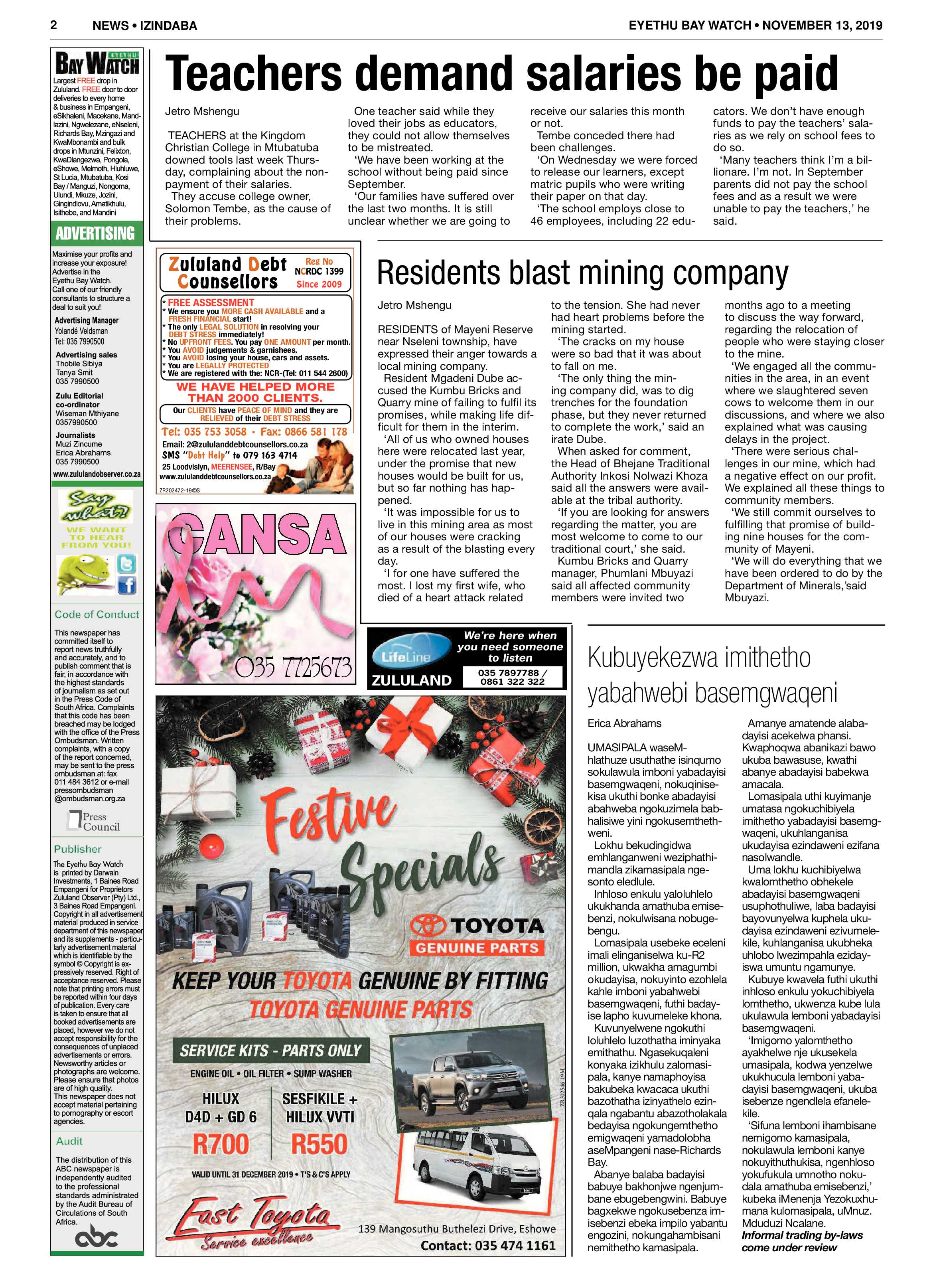 Eyethu Baywatch 13 Nov page 2