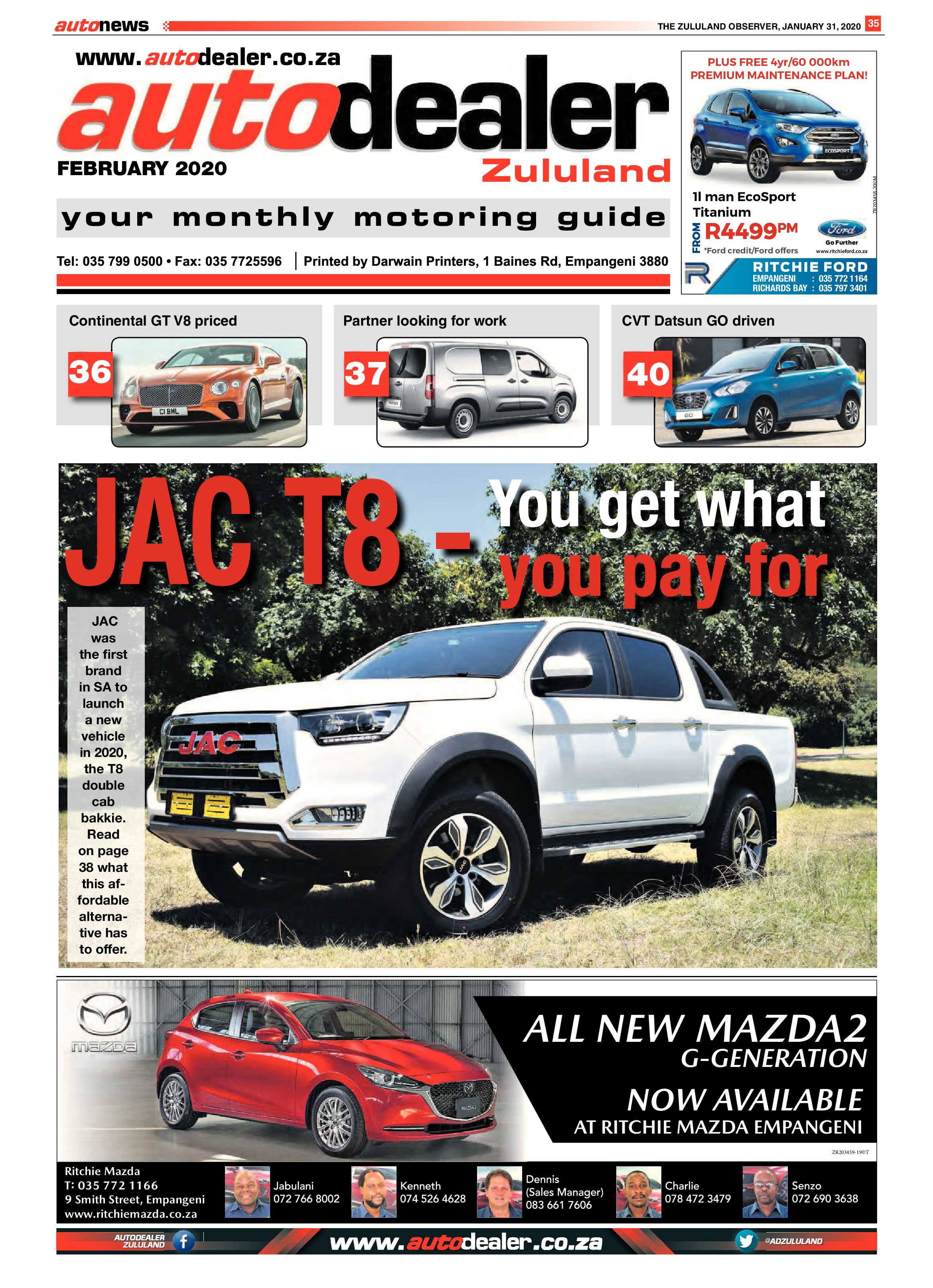 Zululand Autodealer January page 1